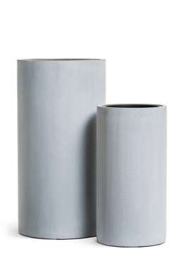 Кашпо TREEZ Effectory - Beton - Высокий цилиндр - Серый ледник