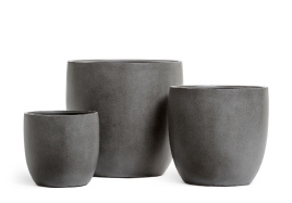 Кашпо TREEZ Effectory - Beton - Округлый конус - Тёмно-серый бетон