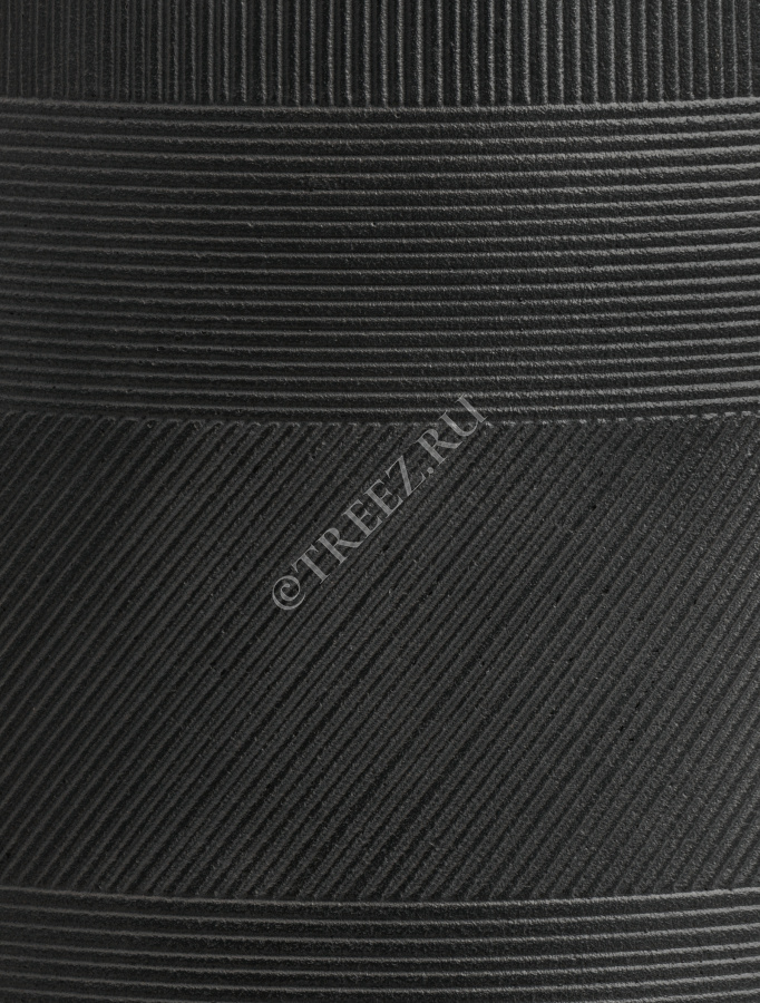 Кашпо TREEZ ERGO - Graphics - Округлая чаша - Чёрный графит фото