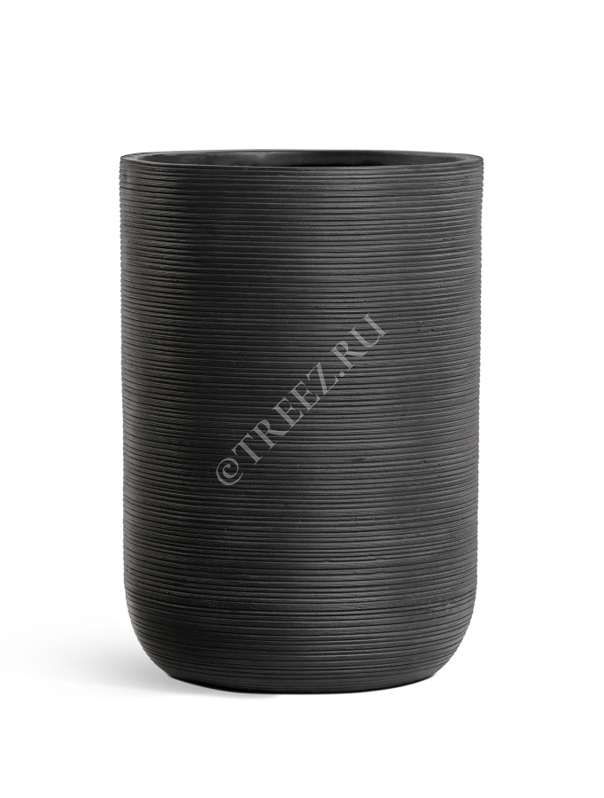 Кашпо TREEZ ERGO - TreeLine - Высокий цилиндр - Антрацит фото