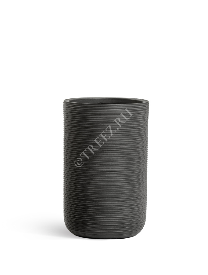 Кашпо TREEZ ERGO - TreeLine - Высокий цилиндр - Антрацит фото
