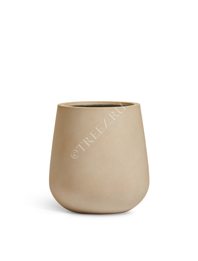 Кашпо TREEZ ERGO - Fine Rock - Design-чаша - Песок тёплый беж фото