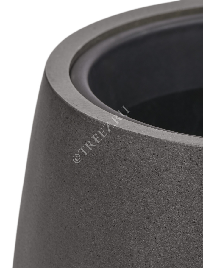 Кашпо TREEZ Effectory - Beton - Design-Чаша - Тёмно-серый бетон фото