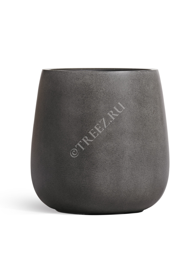 Кашпо TREEZ Effectory - Beton - Design-Чаша - Тёмно-серый бетон фото