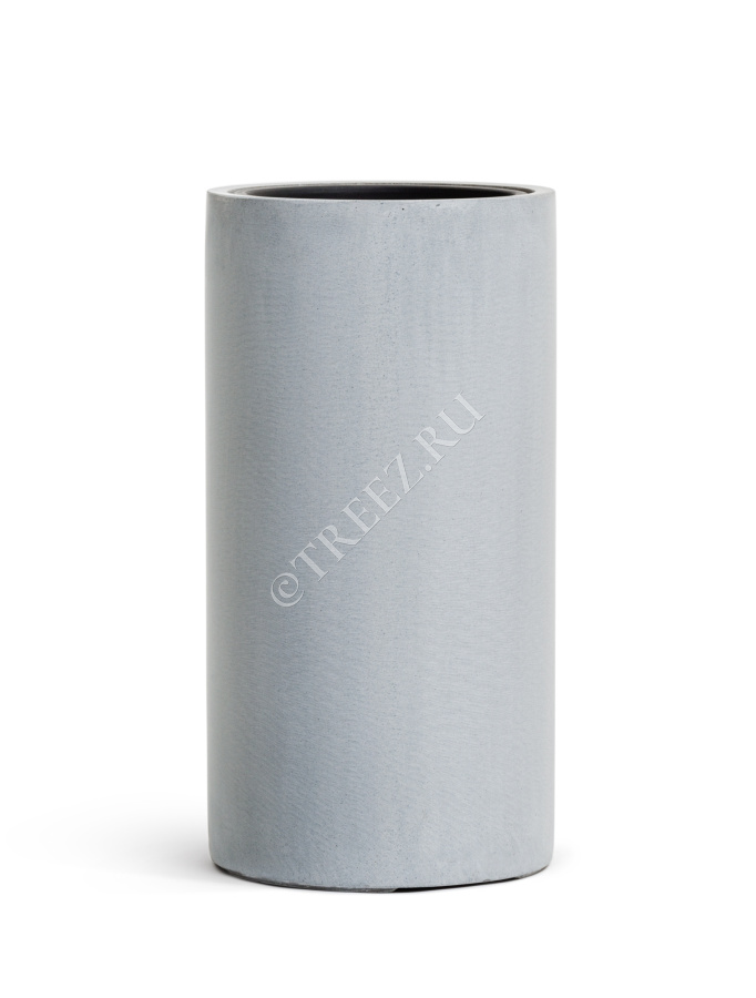 Кашпо TREEZ Effectory - Beton - Высокий цилиндр - Серый ледник фото