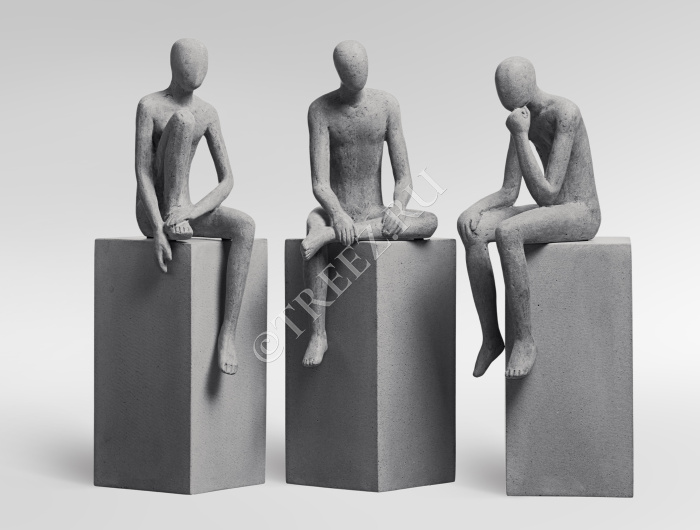 Скульптура TREEZ Effectory - Philosopher's Stone - Спокойствие - Дымчато-серый песок фото