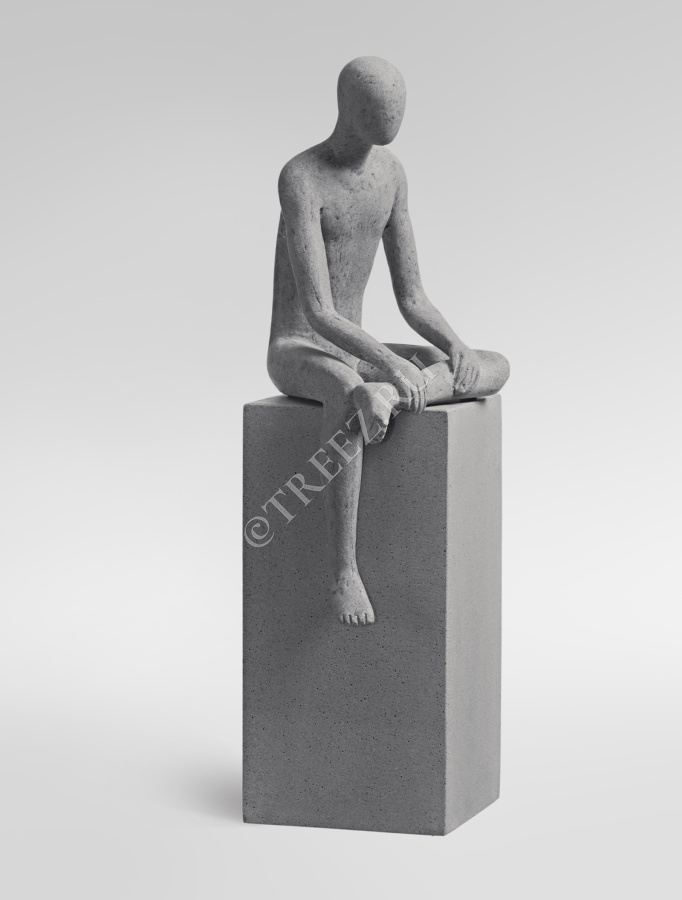 Скульптура TREEZ Effectory - Philosopher's Stone - Спокойствие - Дымчато-серый песок фото