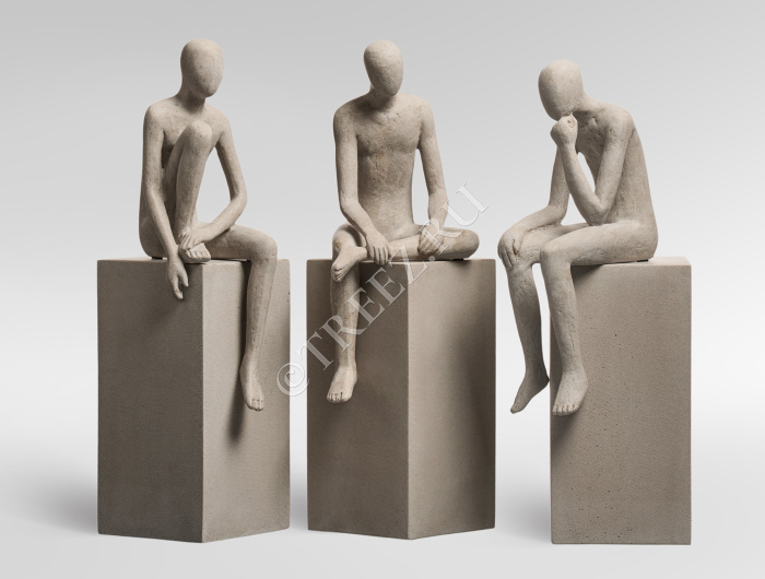 Скульптура TREEZ Effectory - Philosopher's Stone - Размышления о жизни - Белый песок фото