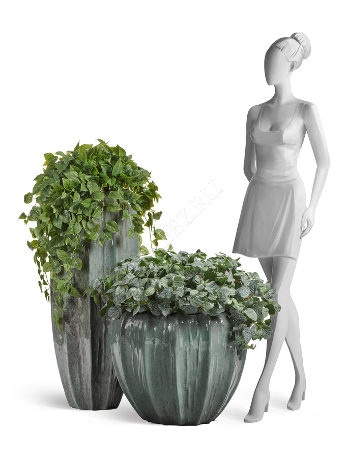 Сет № 118 - Композиция с филодендронами в кашпо Treez Effectory Aura фото